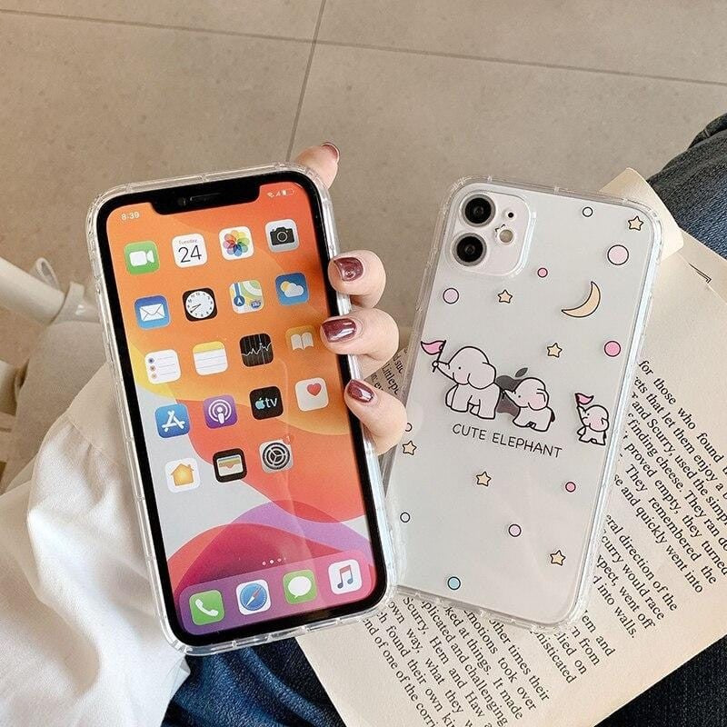 Cartoon Elephant Shockproof iPhone Case