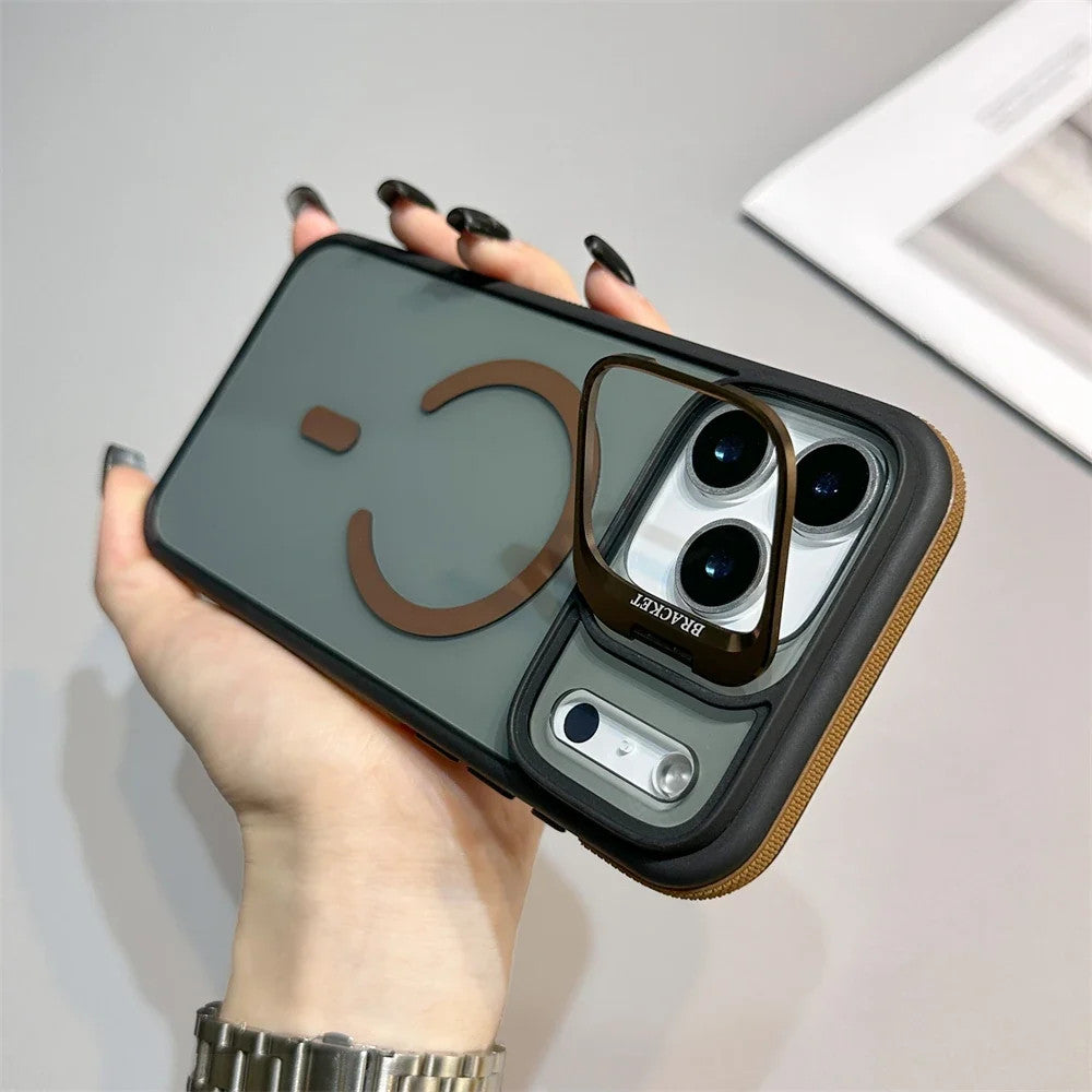 Luxury Matte Transparent Magsafe Kickstand Stand Phone Case For iPhone 17 Air
