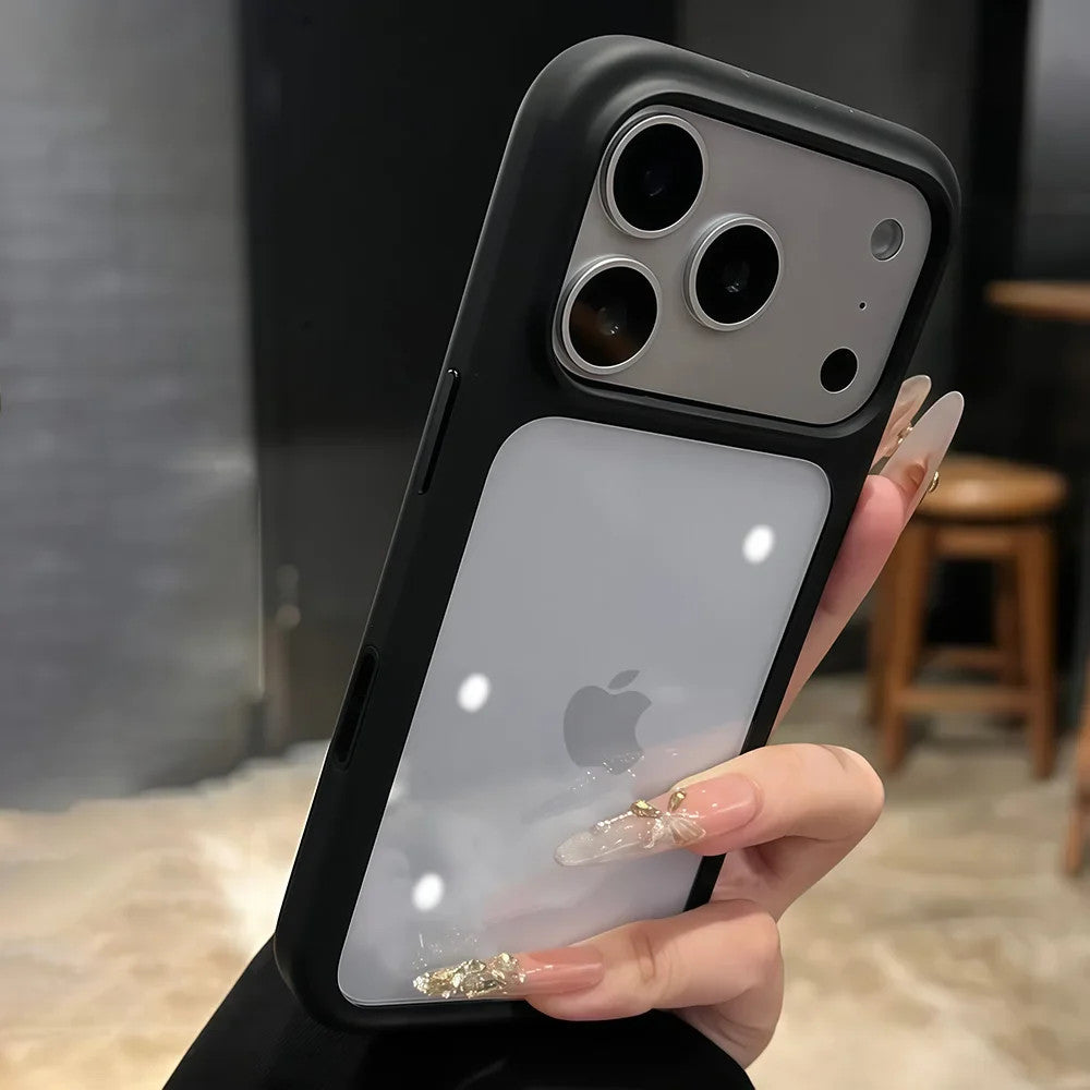 Premium Hybrid Case For iPhone 17 Pro Max Colored Bumper Hard PC Back Soft