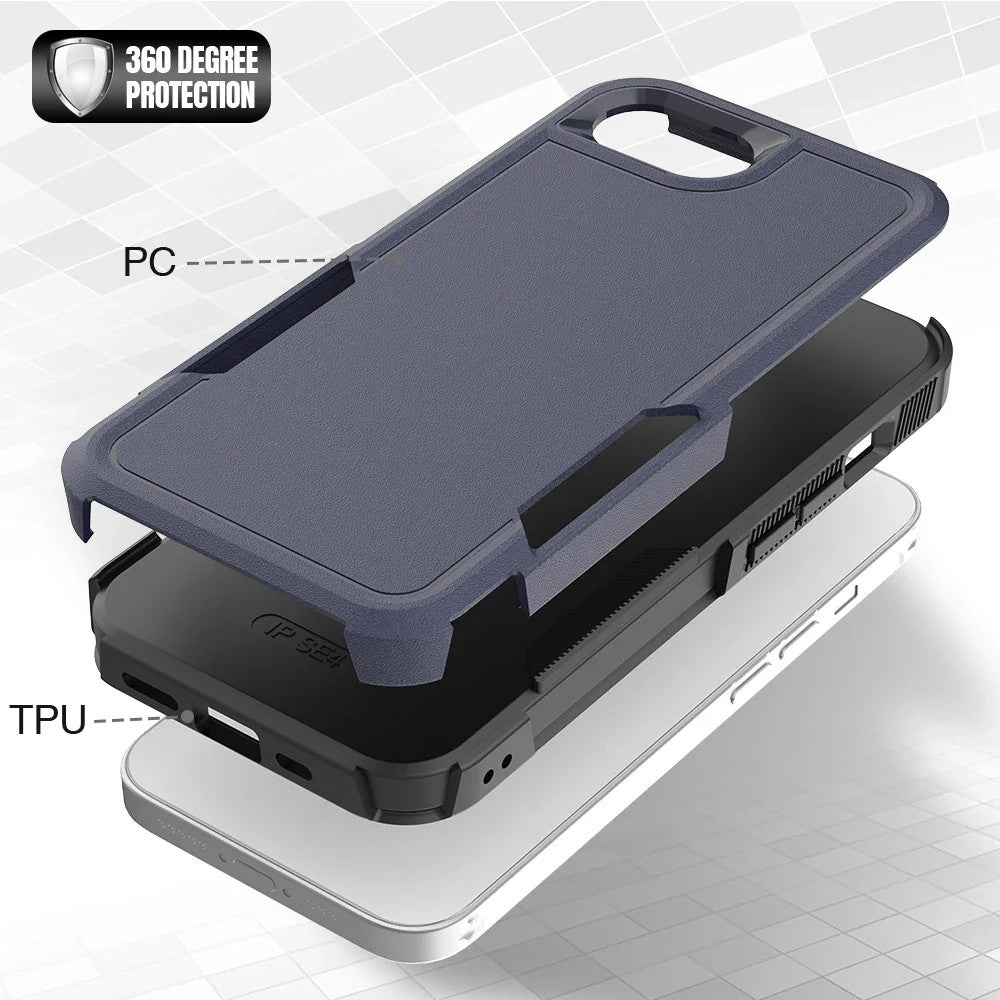For iPhone 16e Phone Case, Shockproof Hybrid Case Dual Layer Design Hard Cover