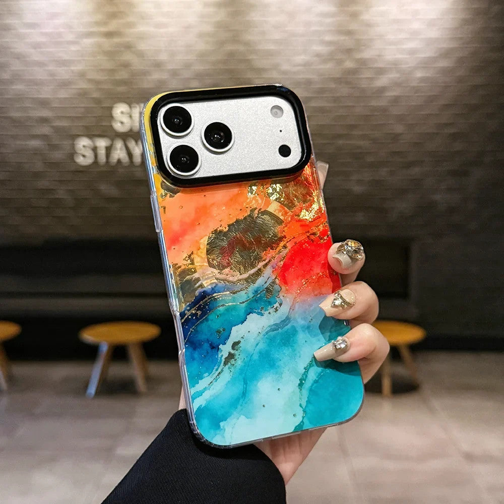 Glitter Shell Marble Magnetic Soft Case for IPhone 17 16 15 14 13 Pro Max Plus