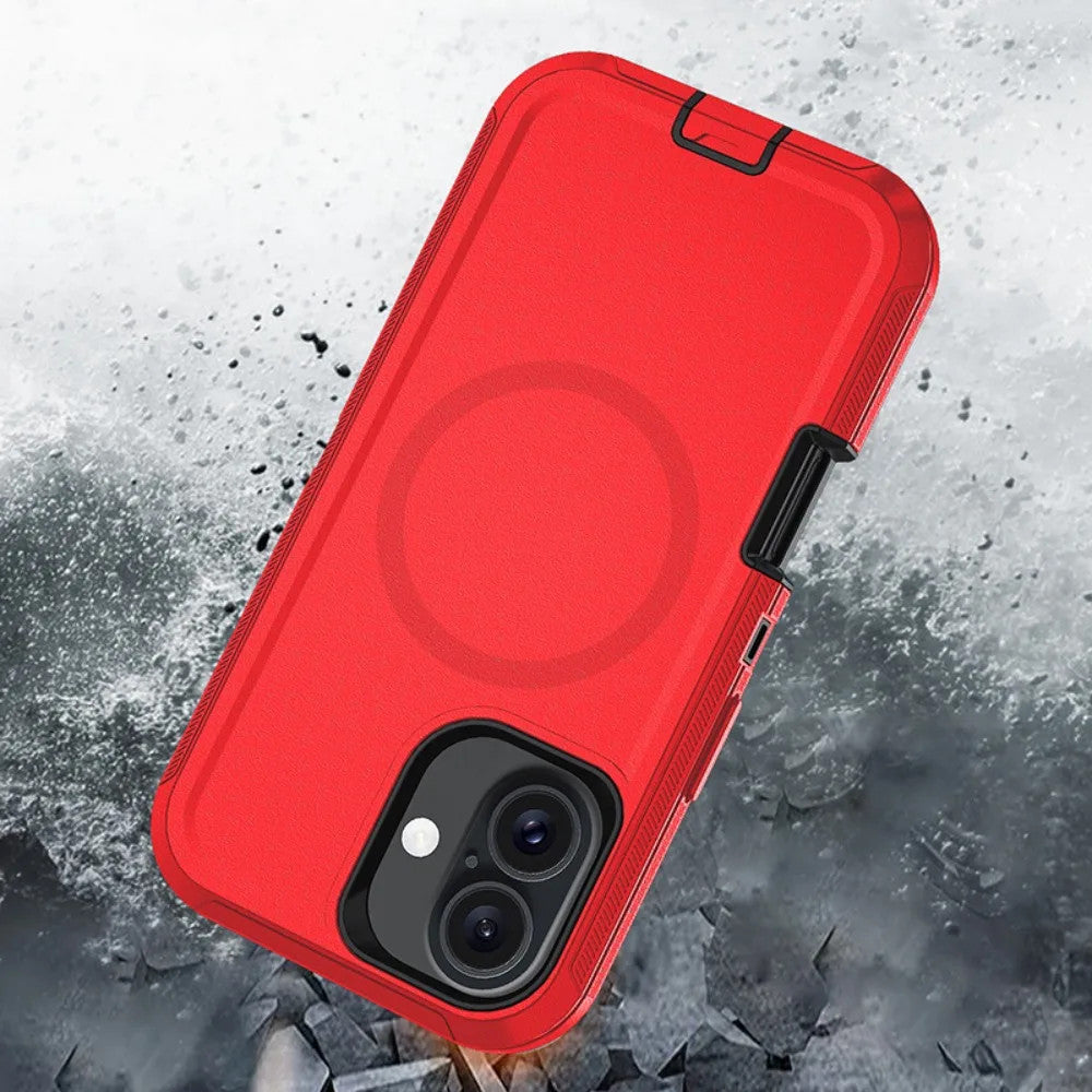 For Magnetic Strong Magnets 3-Layer Hybrid Case For iPhone 17 Pro Max 17e Air