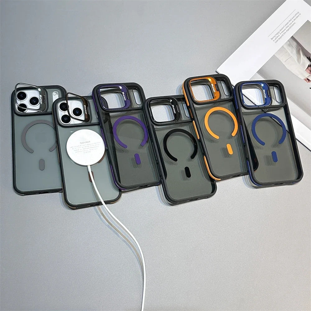 Luxury Matte Transparent Magsafe Kickstand Stand Phone Case For iPhone 17 Air