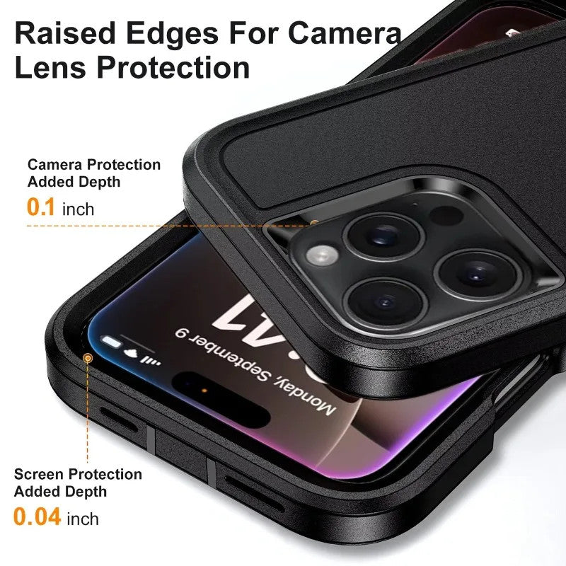 3IN1 Hybrid Military Anti-Shock Strong Phone Case For iPhone 17 Air 16 11 12 13