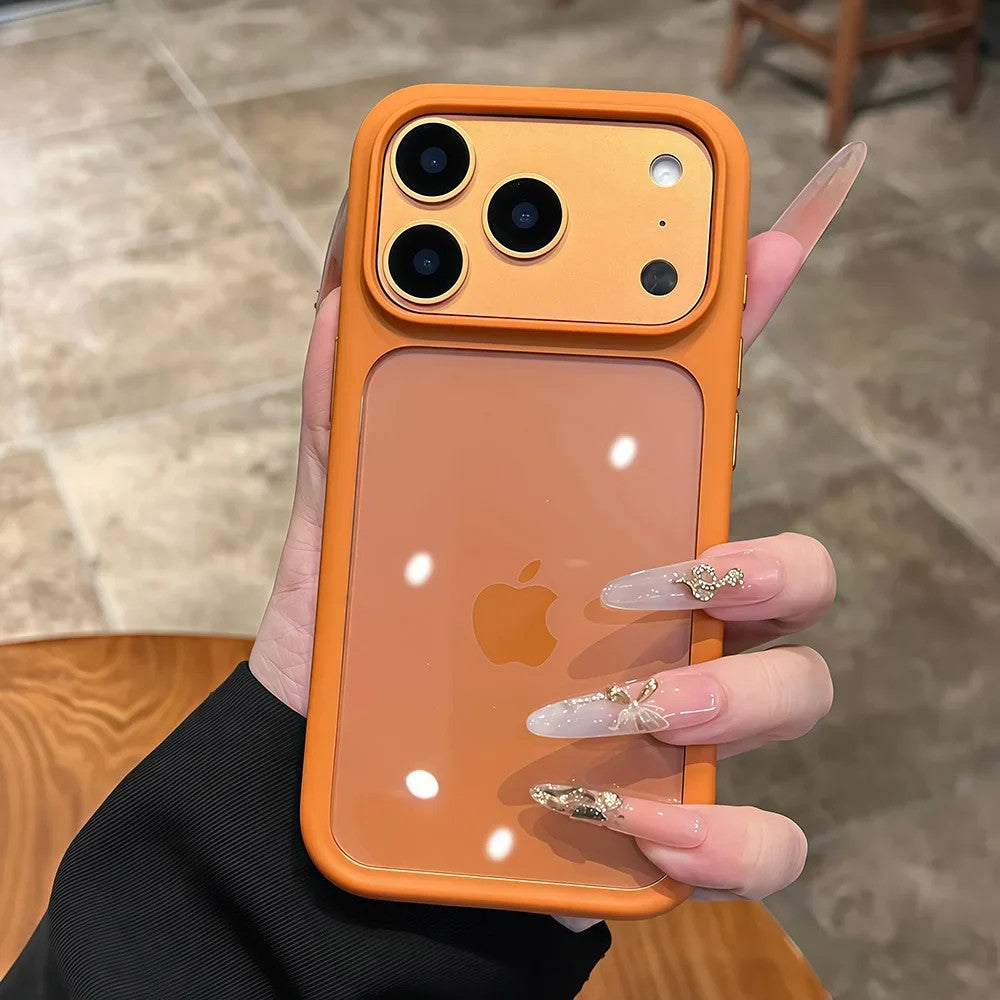 Premium Hybrid Case For iPhone 17 Pro Max Colored Bumper Hard PC Back Soft