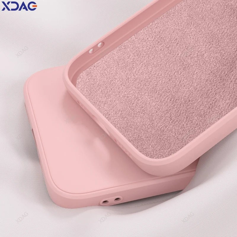 High Qualtiy Candy Phone Case for OPPO A6X 4G 5G Funda Square Liquid Silicone