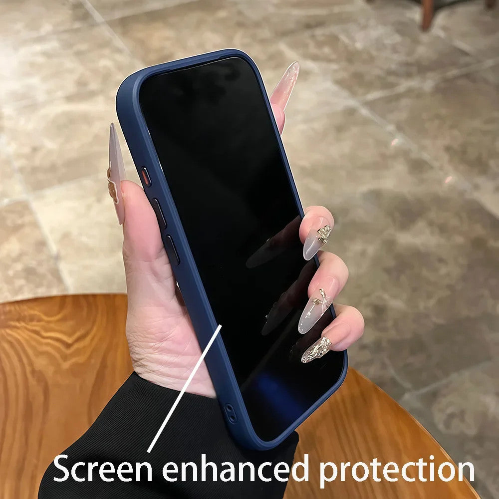 Premium Hybrid Case For iPhone 17 Pro Max Colored Bumper Hard PC Back Soft