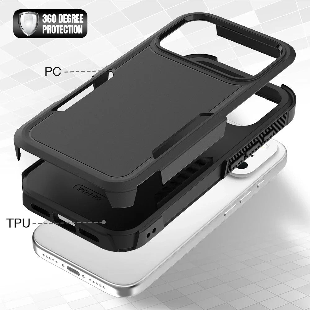 Hybrid Rugged Armor Shockproof Case For iPhone 17 Air 16E 16 15 14 Plus 13 12