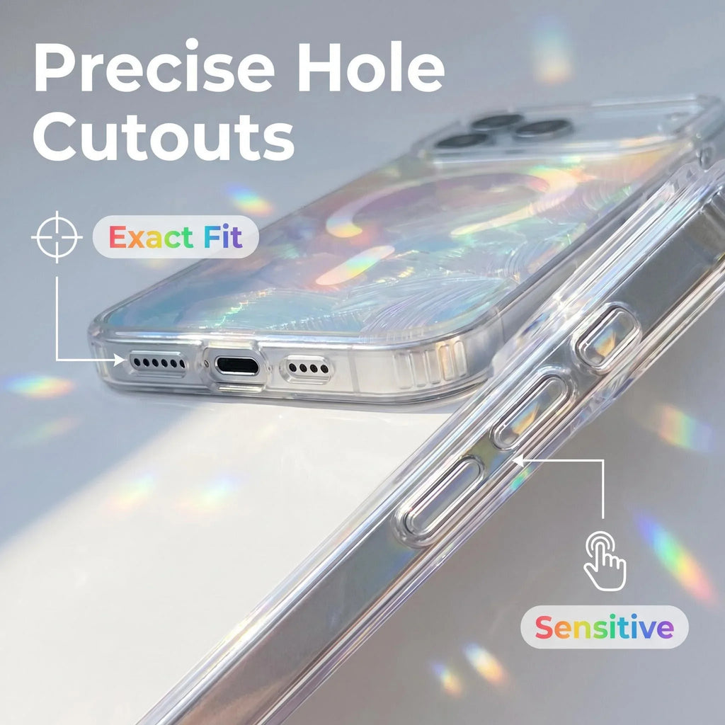 Laser Gradient For Magnetic Case For iPhone Air 17E 17 16 15 14 Pro Max Plus 13
