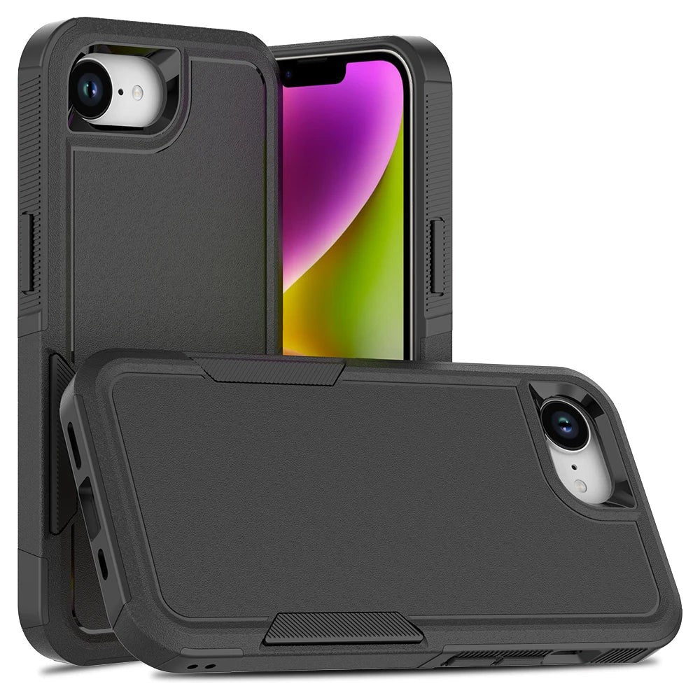 For iPhone 16e Phone Case, Shockproof Hybrid Case Dual Layer Design Hard Cover