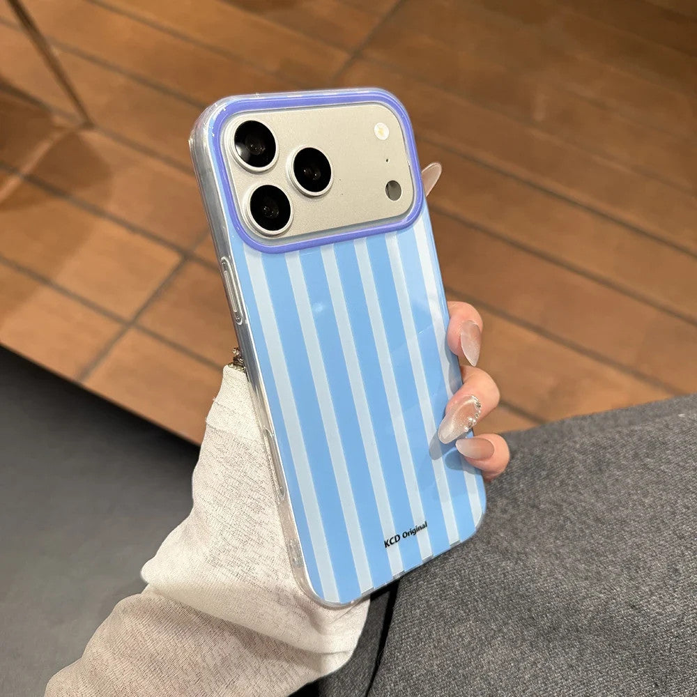 Canyd Color Blocking Striped Pattern Case For iPhone 17 16 15 14 Pro Max 13