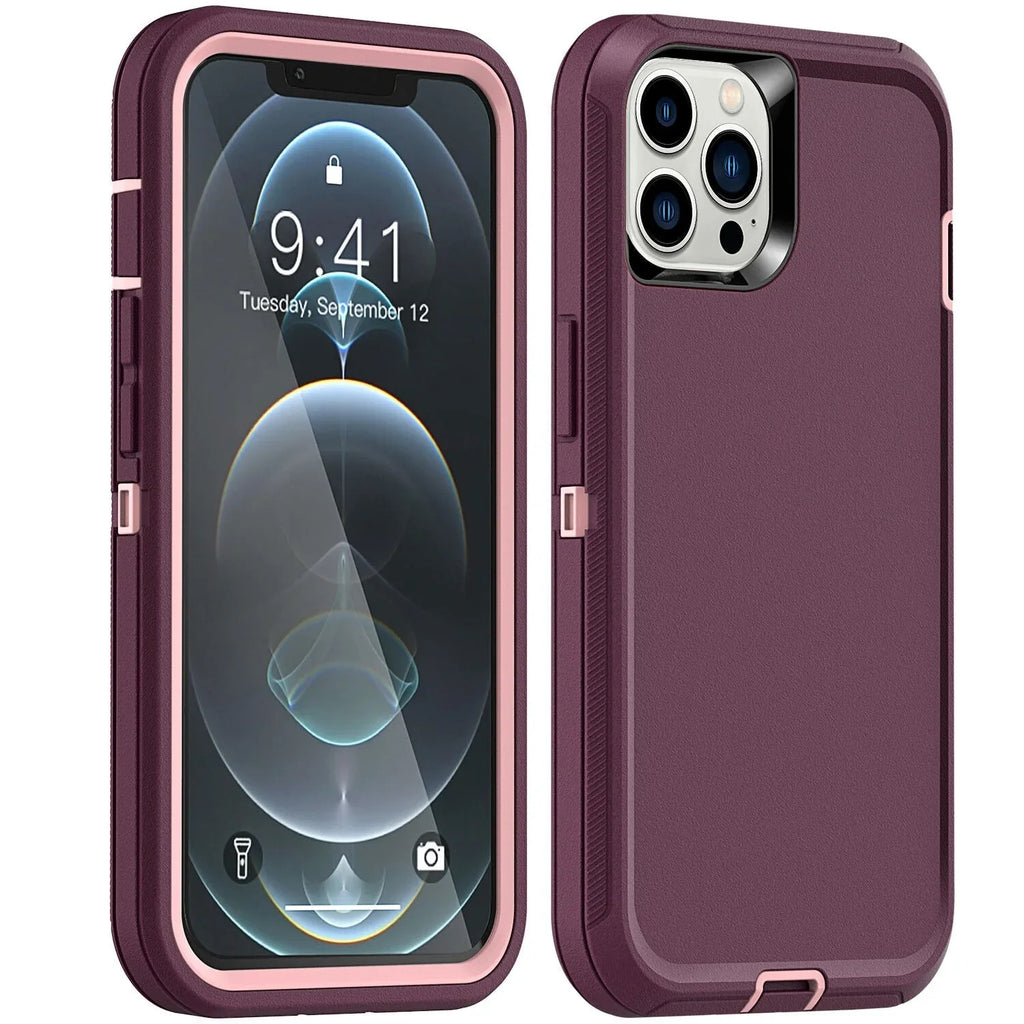 Hybrid Case Cover for iPhone 11 12 13 14 15 16 ProMax Shockproof Rugged