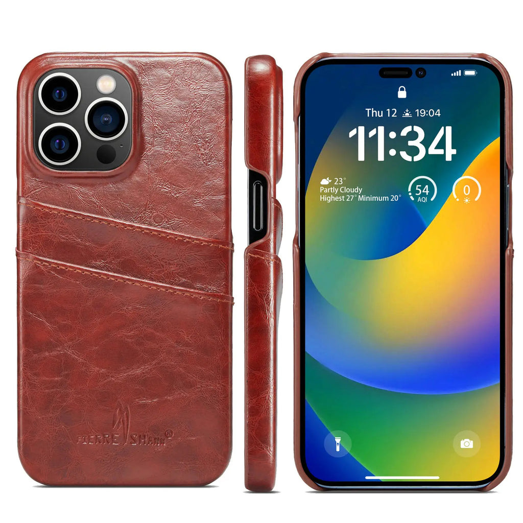 Card Case for iPhone 15 14 13 12 11 Pro Max 2 Card Holder Pockets Luxe M2