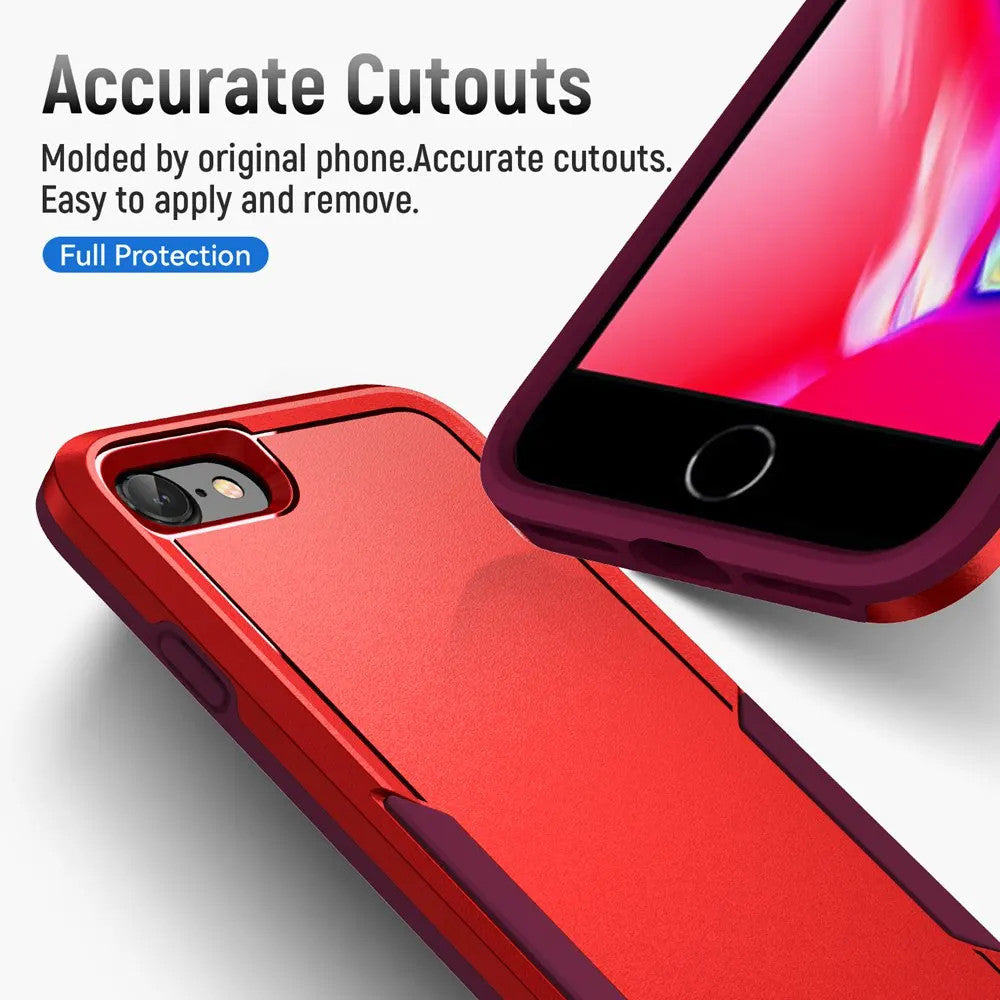 For iPhone SE 3 2022 Case Shockproof Hybrid Case Dual Layer Design Hard Cover