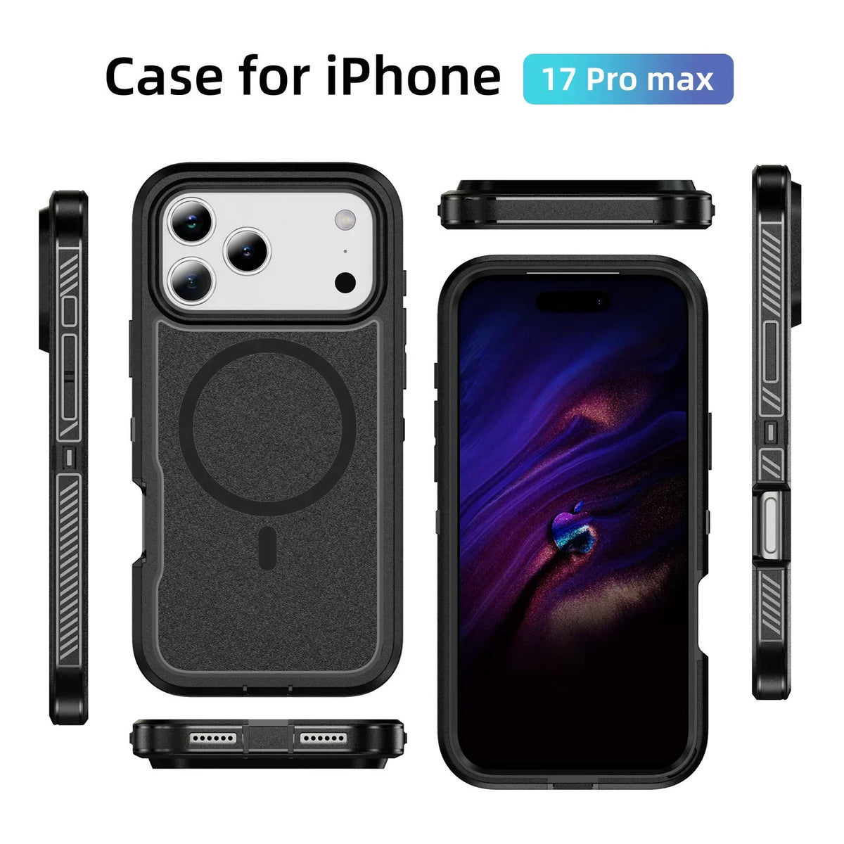 Rugged Clear Other Armor Box Phone Case For IPhone 17 Air 16 15 14 Plus 13 12