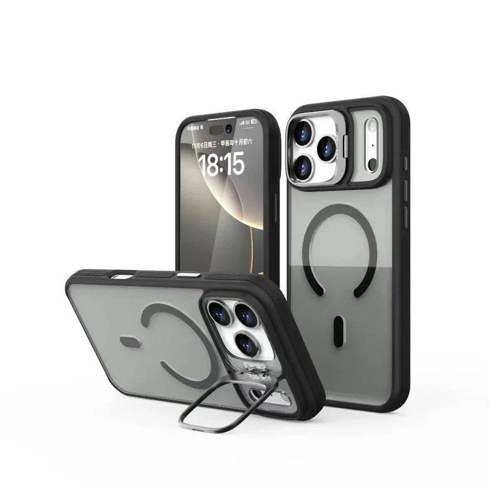Luxury Matte Transparent Magsafe Kickstand Stand Phone Case For iPhone 17 Air