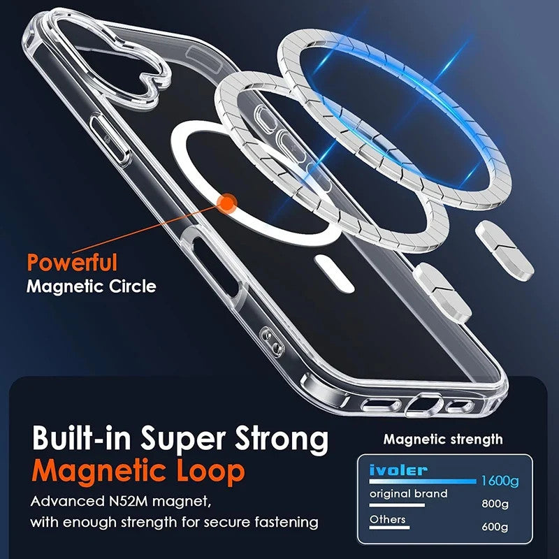 Magnetic Case For iPhone 16 15 14 13 12 11 Pro Max Plus Mini For Magnetic