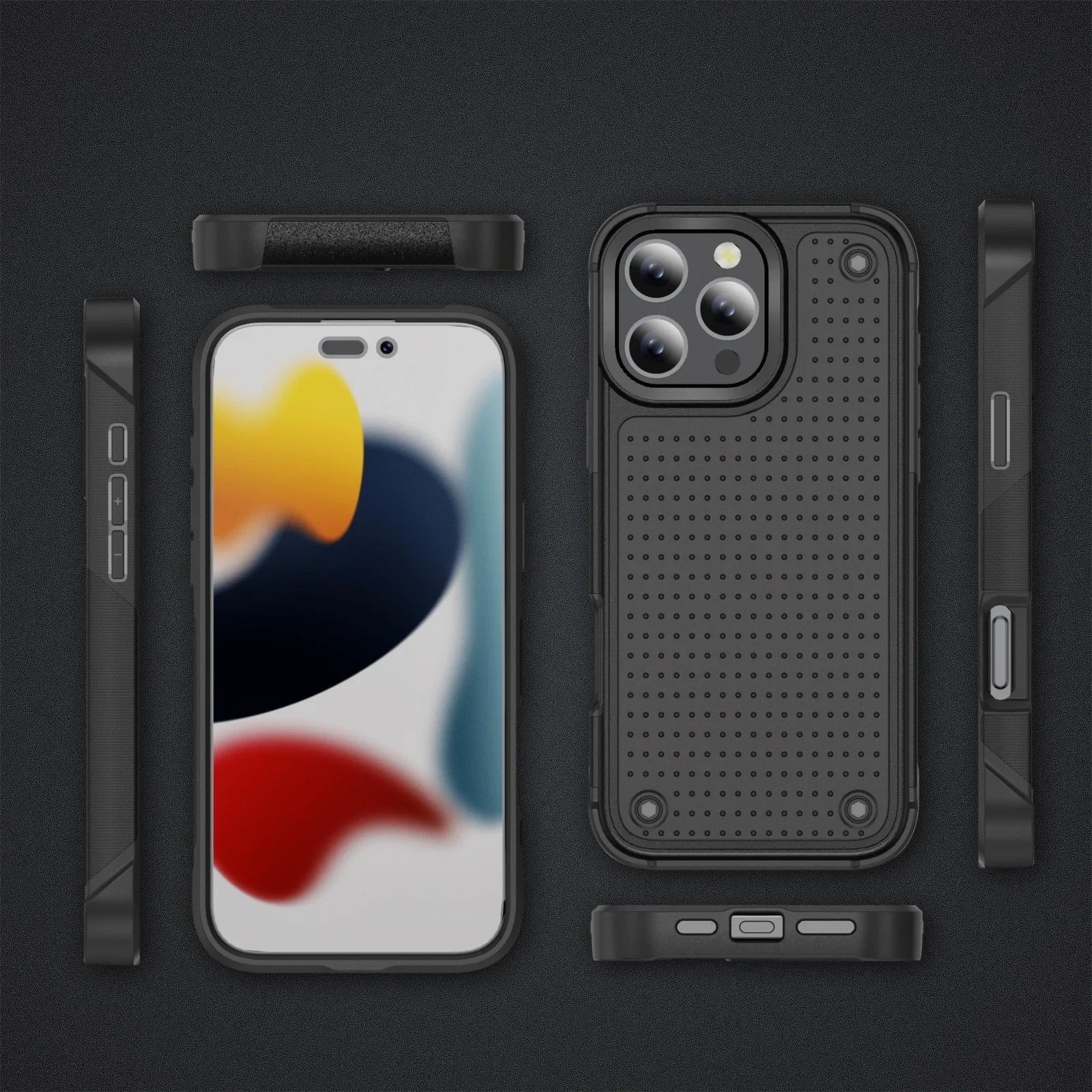 Hybrid Rugged Armor Shockproof Phone Case For iPhone 11 12 13 14 15 16 Pro Max