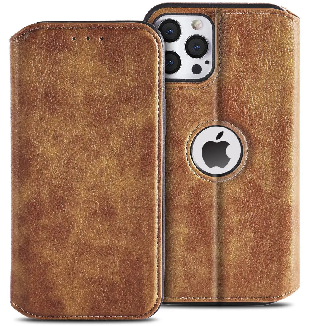 Leather Case For iPhone 16 15 14 13 12 11 Pro Max XS XR Wallet Case [RFID