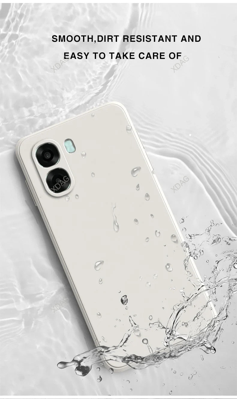 High Qualtiy Candy Phone Case for OPPO A6X 4G 5G Funda Square Liquid Silicone