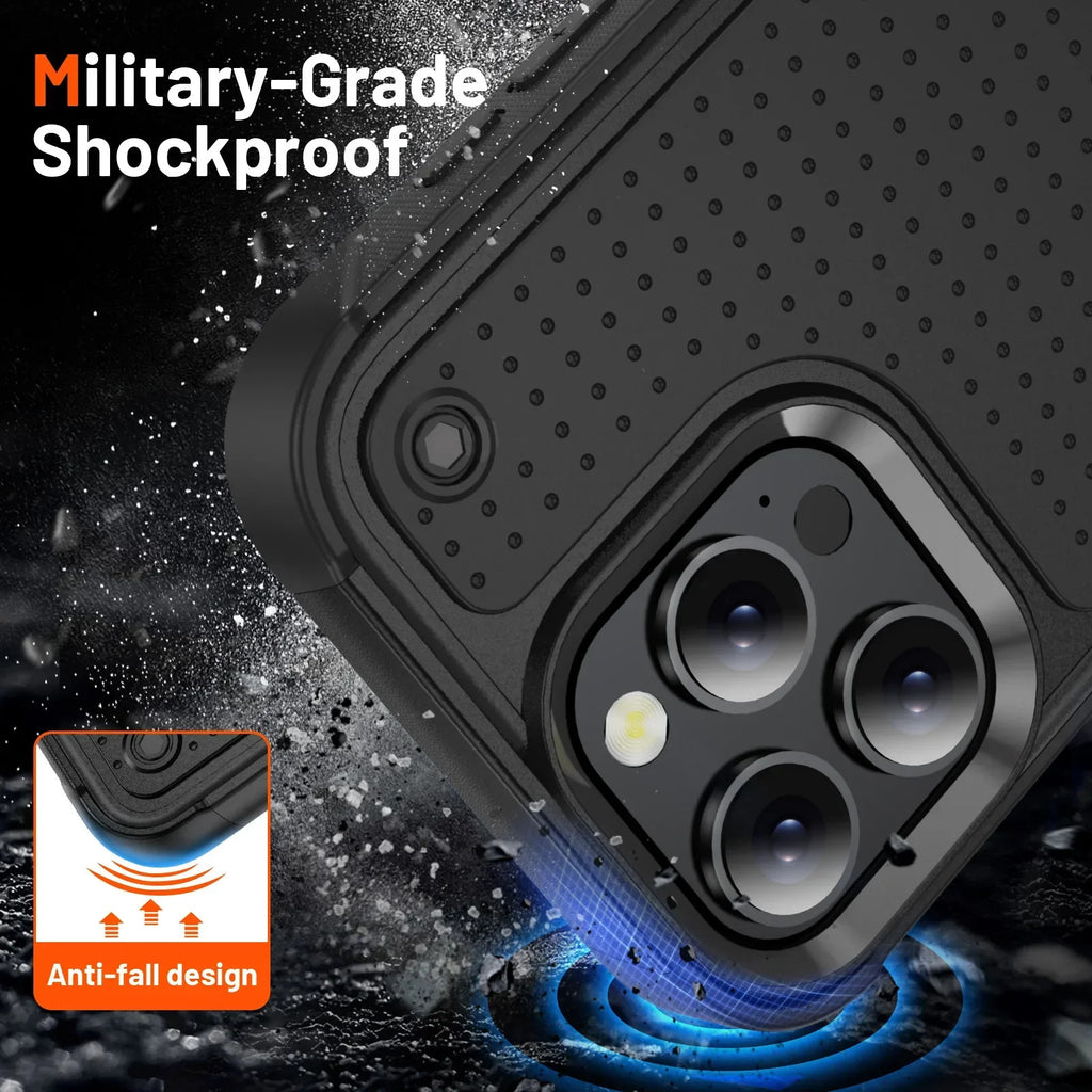 Hybrid Rugged Armor Shockproof Phone Case For iPhone 11 12 13 14 15 16 Pro Max