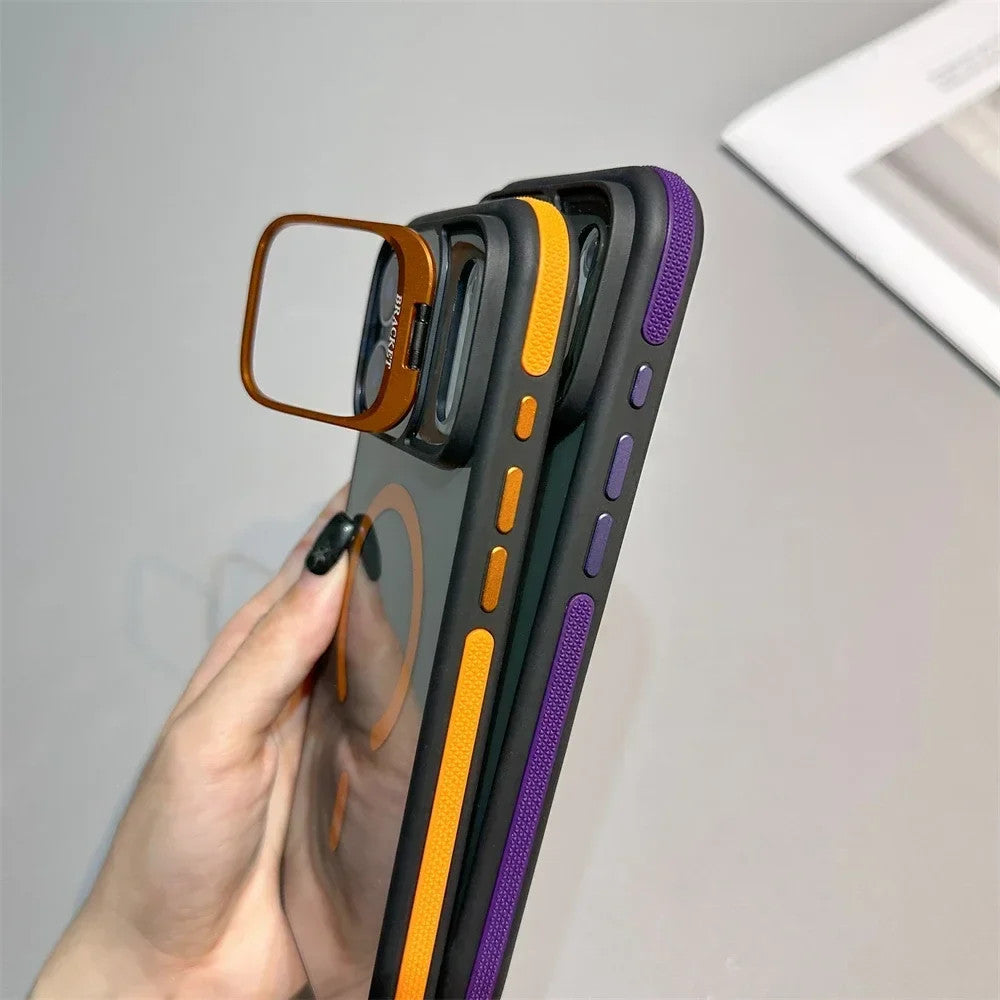 Luxury Matte Transparent Magsafe Kickstand Stand Phone Case For iPhone 17 Air