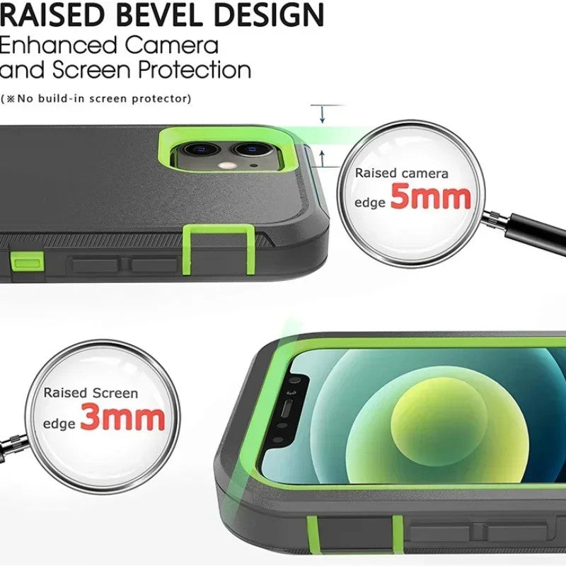 Luxury Fashion Hybrid Heavy Duty Armor Case for IPhone 17 Air 16 Pro Max Plus