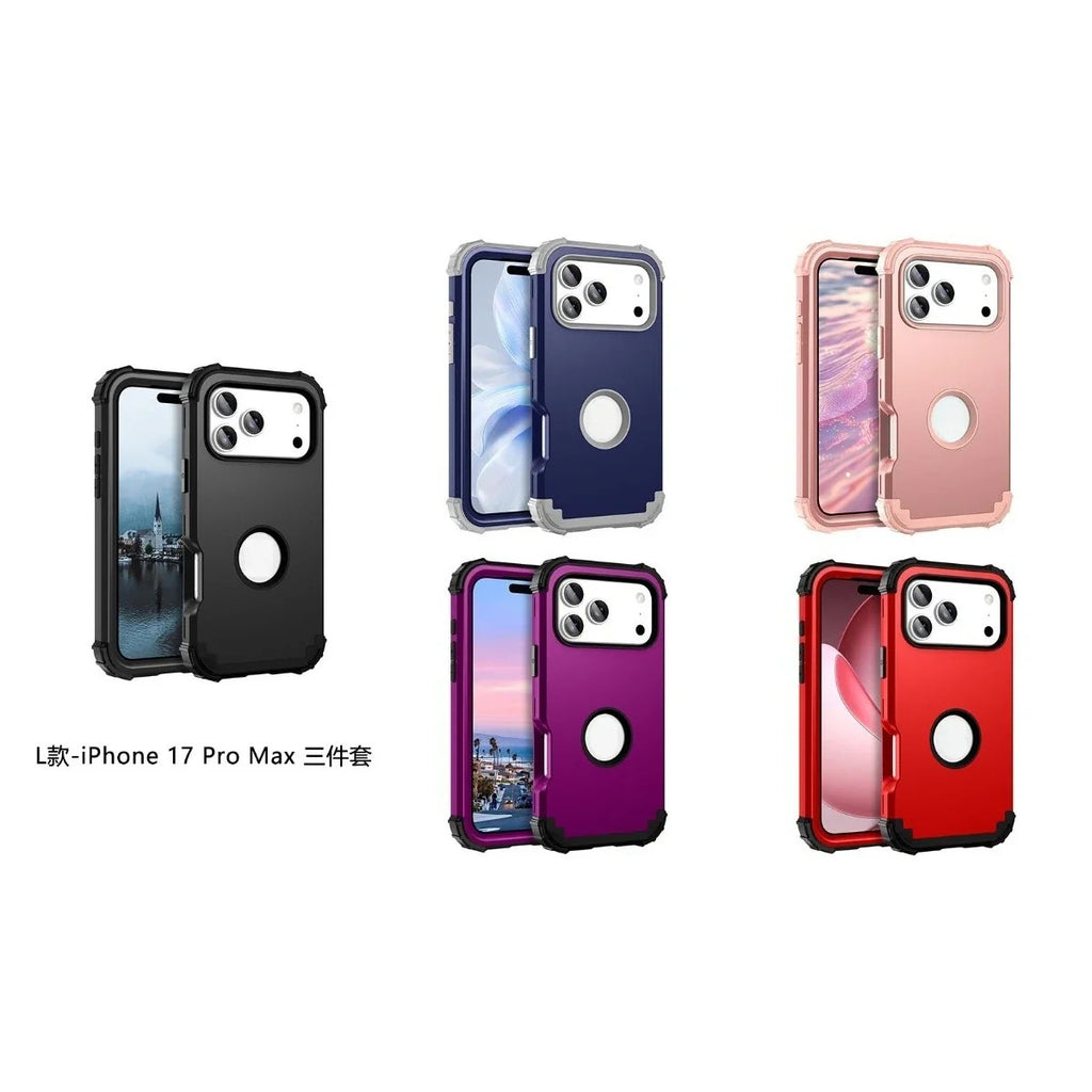 Heavy Duty Hybrid Armor Defender Phone Case For iPhone 17 16 15 14 13 Pro Max