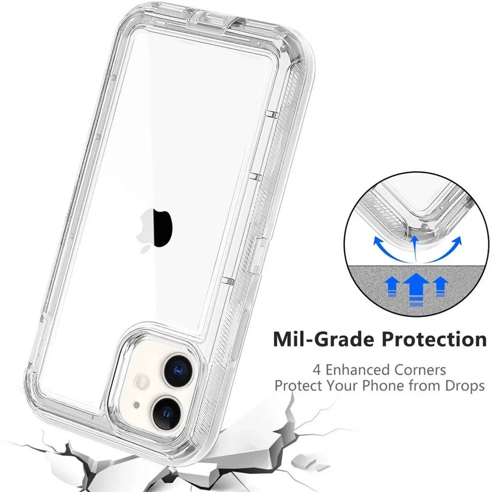 Hybrid Heavy Duty Case For iPhone 14 13 11 12 15 16 Pro Max X XSMAX XR XS 7 8