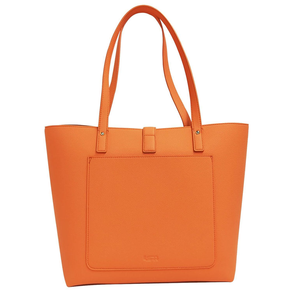 Pebbled Genuine Leather Tote Bag for Women – 16″ Laptop Work Tote