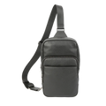 Black Full-Grain Leather Sling Bag for Men