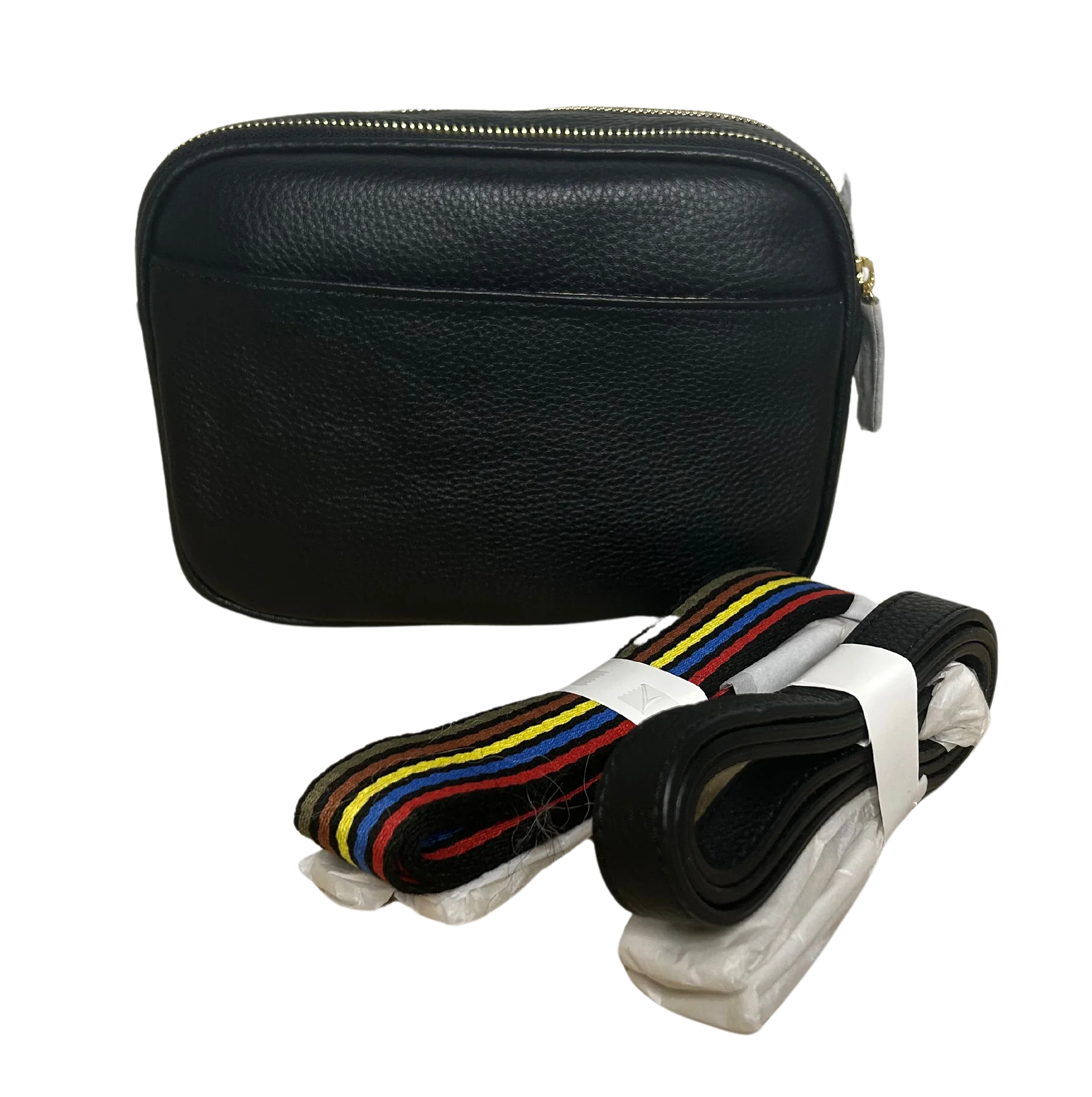 Sophia Full-Grain Leather Crossbody Bag – Double-Zip Travel & Everyday Purse