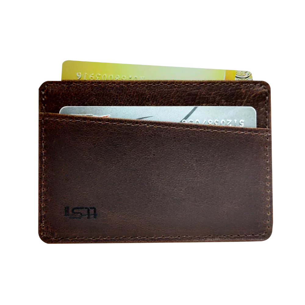 Cambridge Slim Full-Grain Leather Card Wallet with RFID Protection