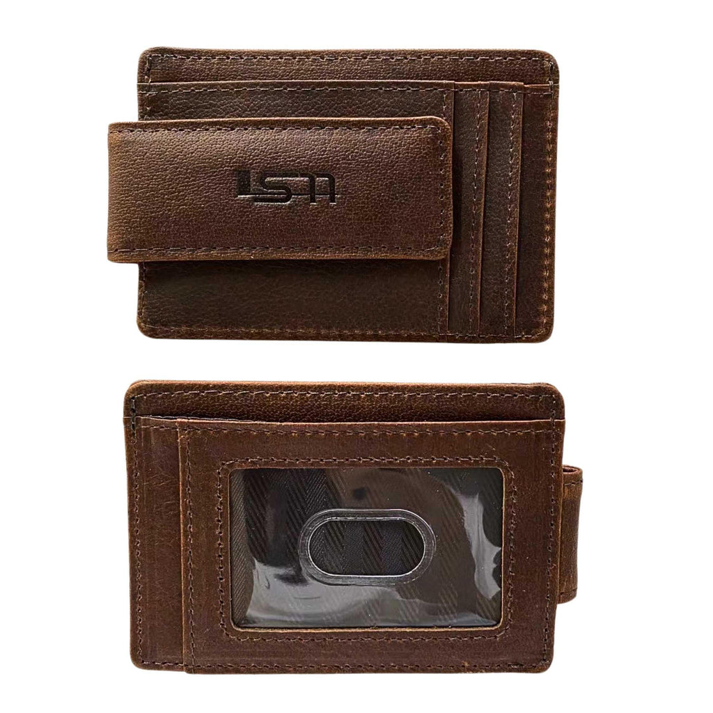Cambridge Slim Full-Grain Leather Money Clip Wallet with RFID Protection