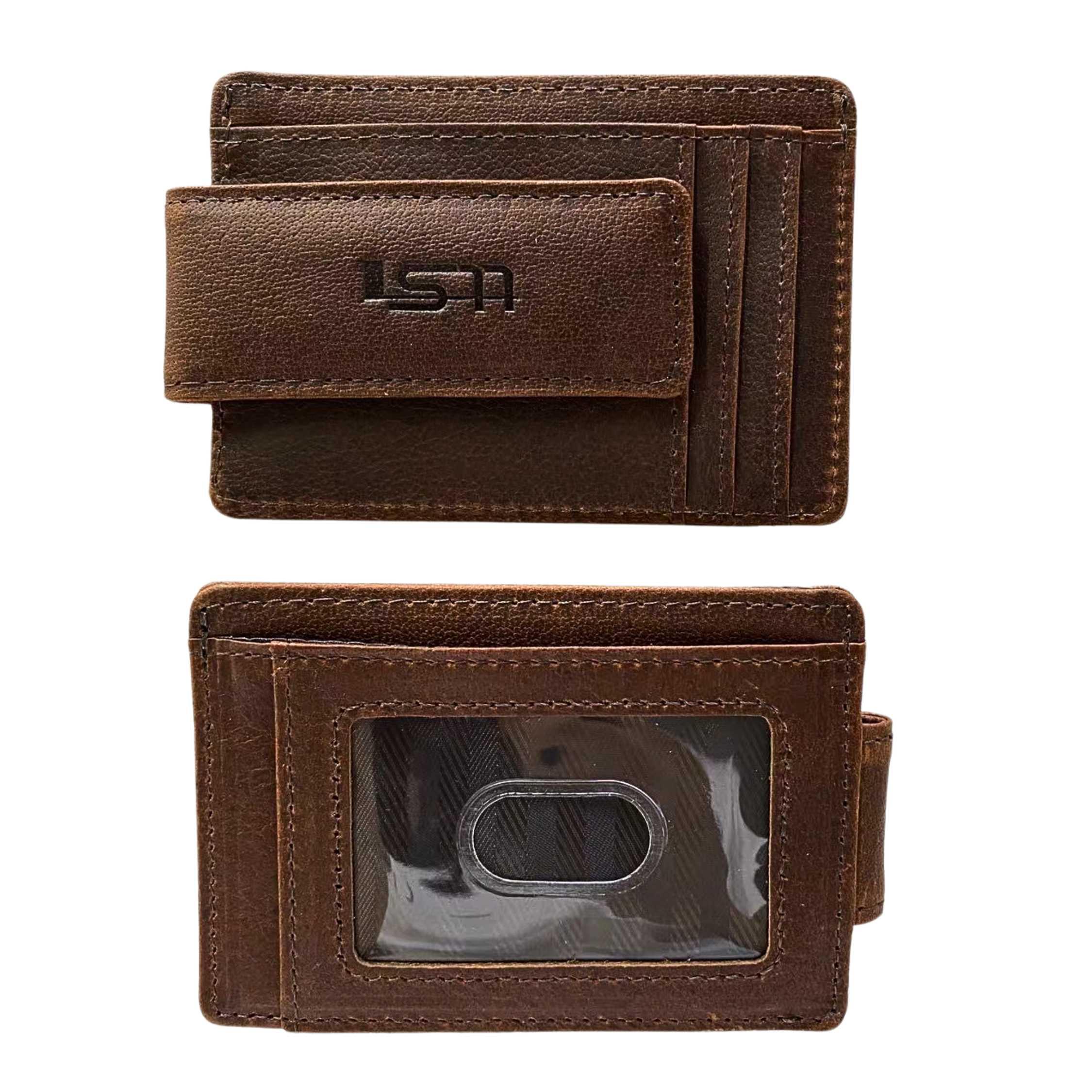 Cambridge Slim Full-Grain Leather Money Clip Wallet with RFID Protection