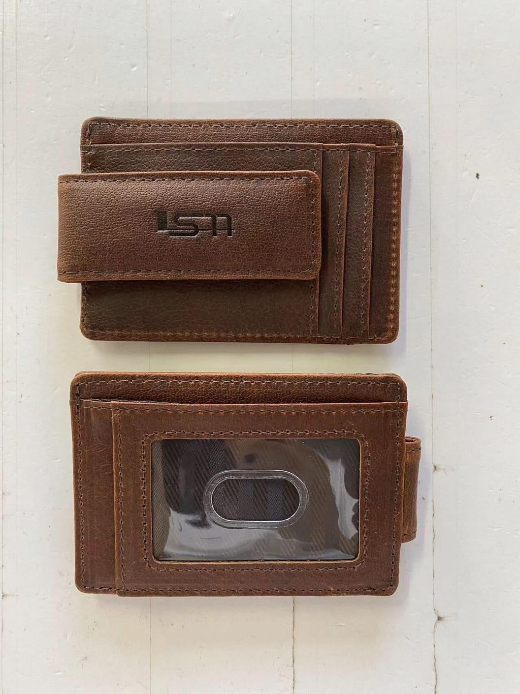 Cambridge Slim Full-Grain Leather Money Clip Wallet with RFID Protection