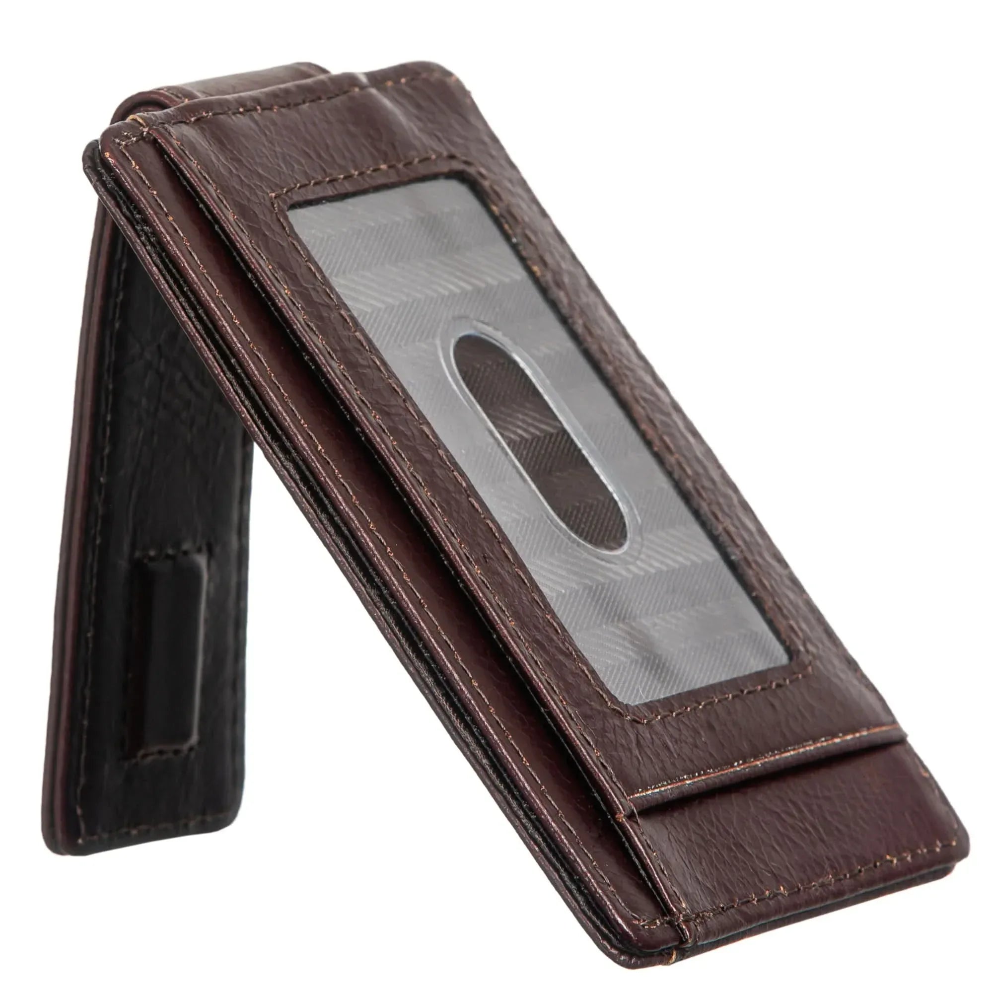 Cambridge Slim Full-Grain Leather Money Clip Wallet with RFID Protection
