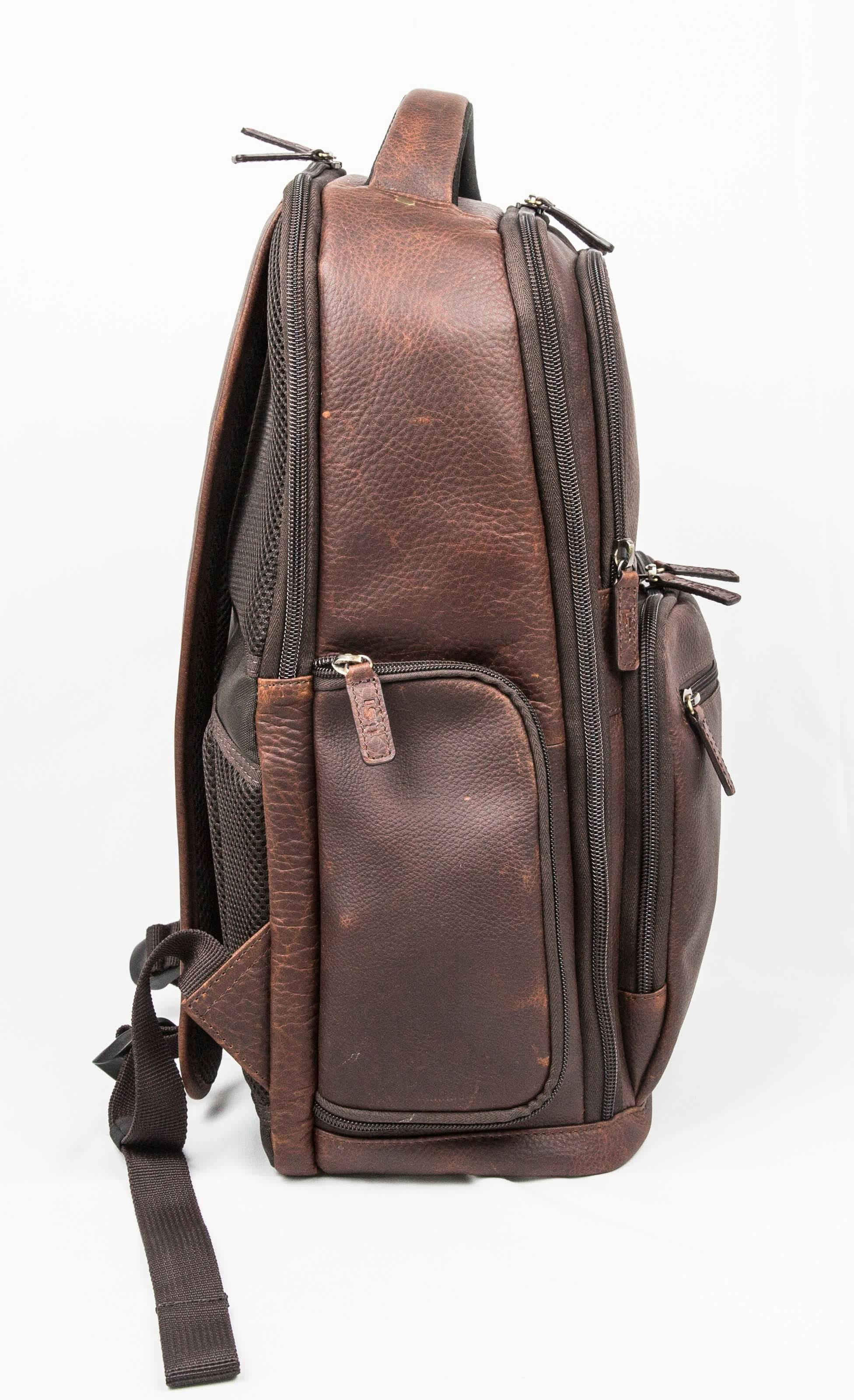16" Cambridge Full-Grain Leather Laptop Backpack