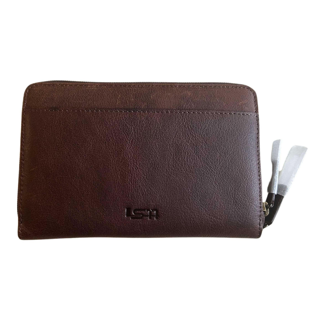 Cambridge Full-Grain Leather Double-Zip Travel Organizer Wallet