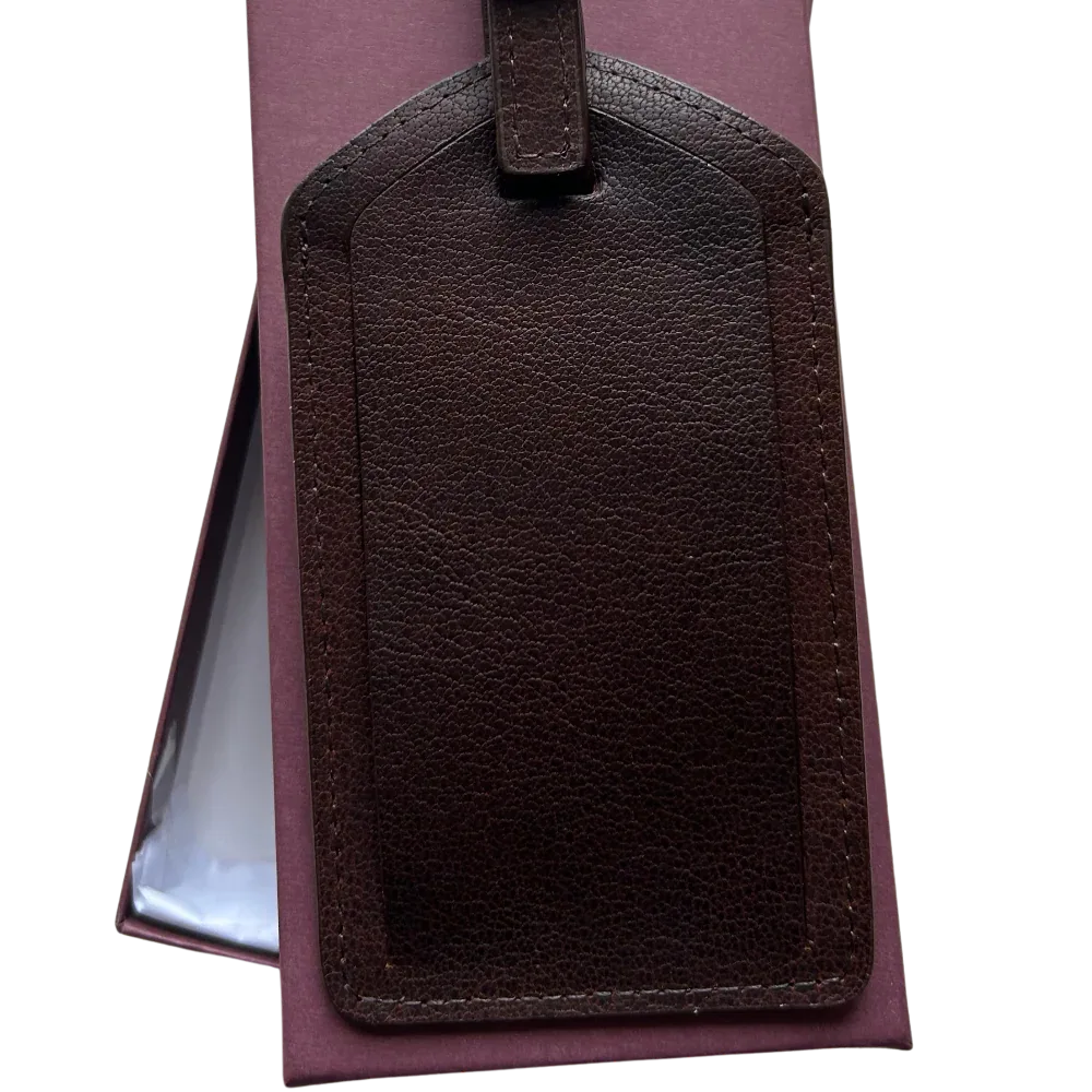 Full-Grain Leather Luggage Tag – Cambridge Travel Bag Tag
