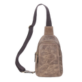 Crazy Horse Leather Compact Sling Bag for Men
