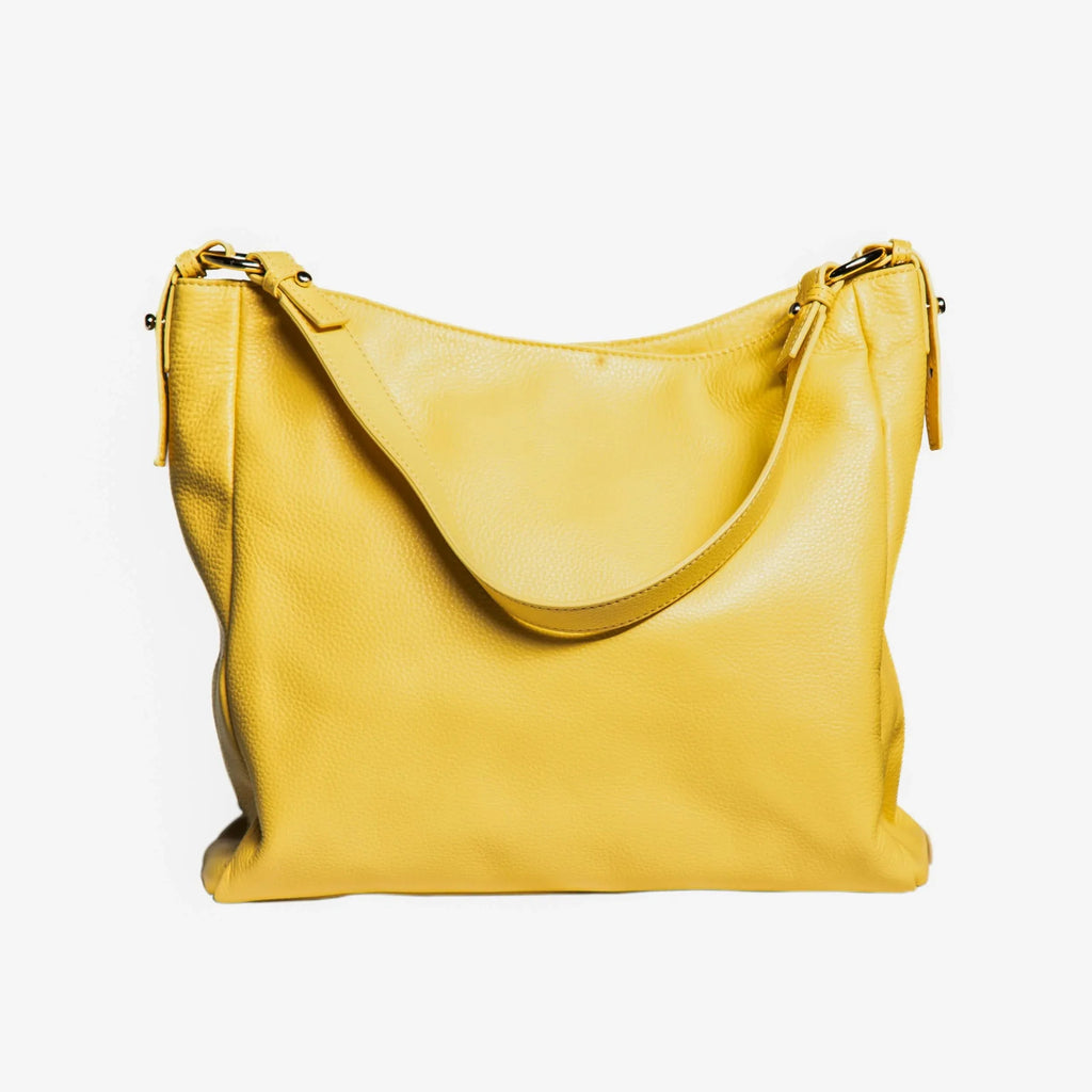 Sophia Large Full-Grain Leather Hobo Crossbody Bag for Women