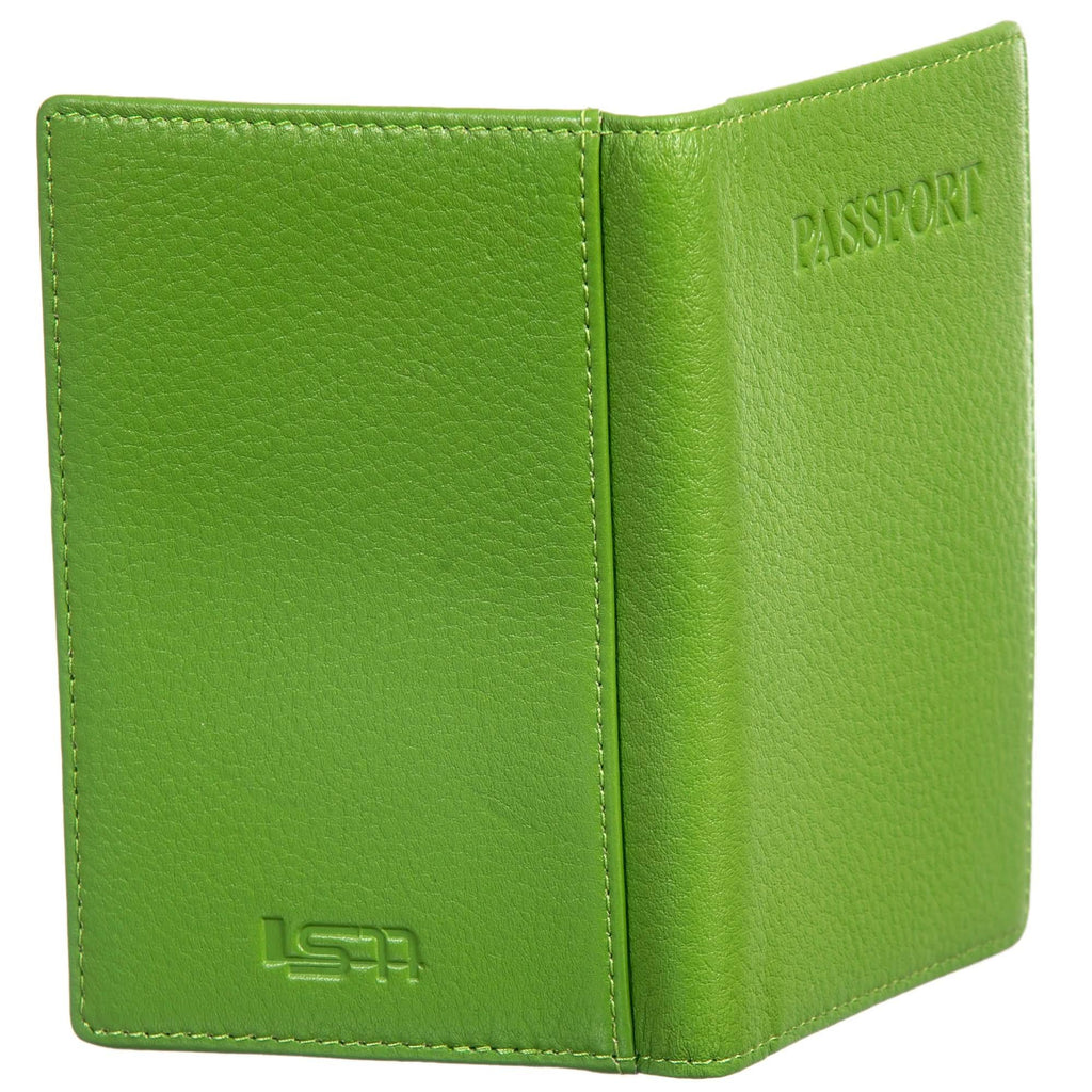 Sophia Full-Grain Leather Passport Cover with Card Slots & ID Window