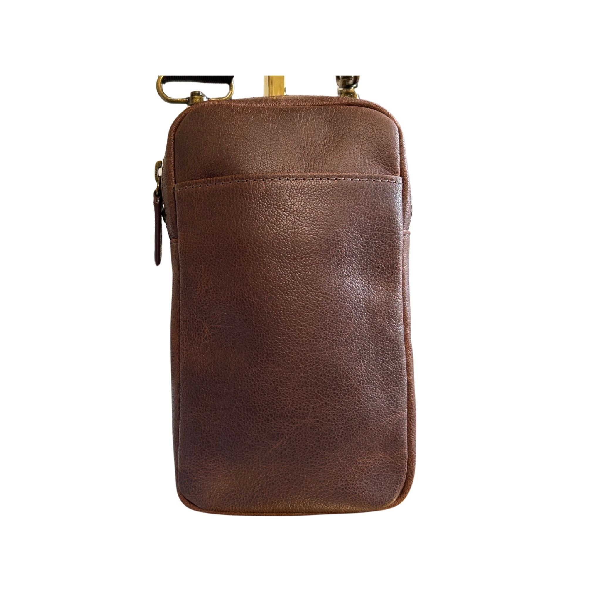 Full-Grain Leather Phone Crossbody Bag – Cambridge Phone Wallet Pouch