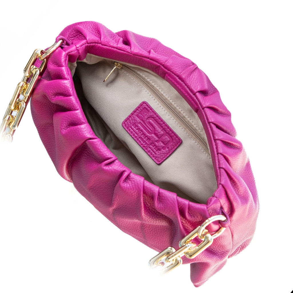Sophia Full-Grain Leather Clutch Bag