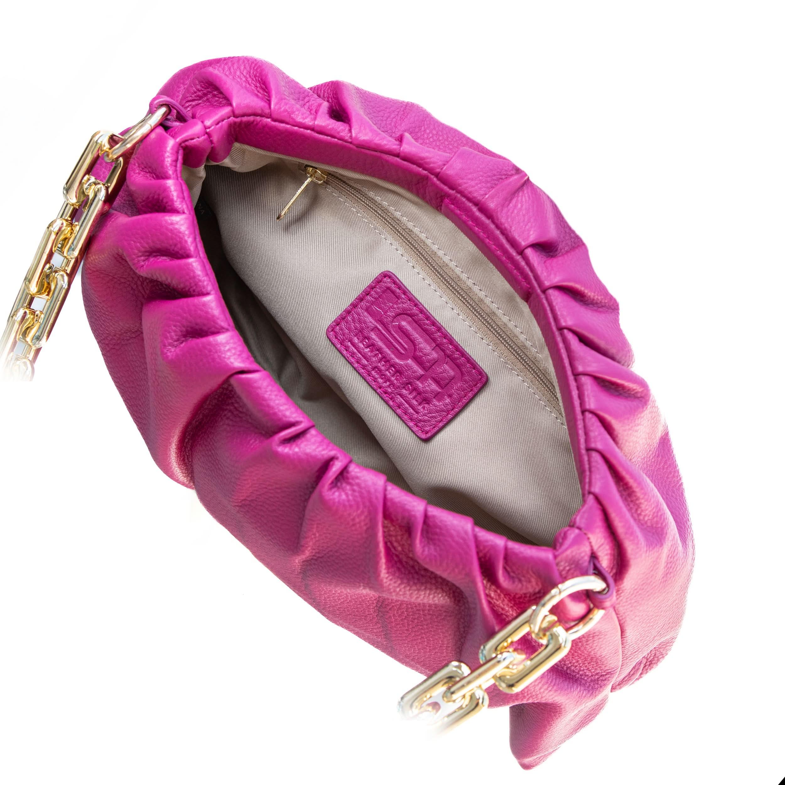Sophia Full-Grain Leather Clutch Bag