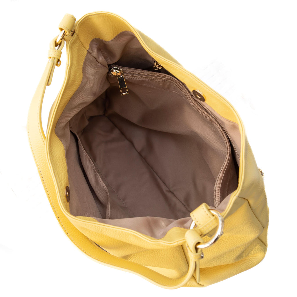 Sophia Large Full-Grain Leather Hobo Crossbody Bag for Women