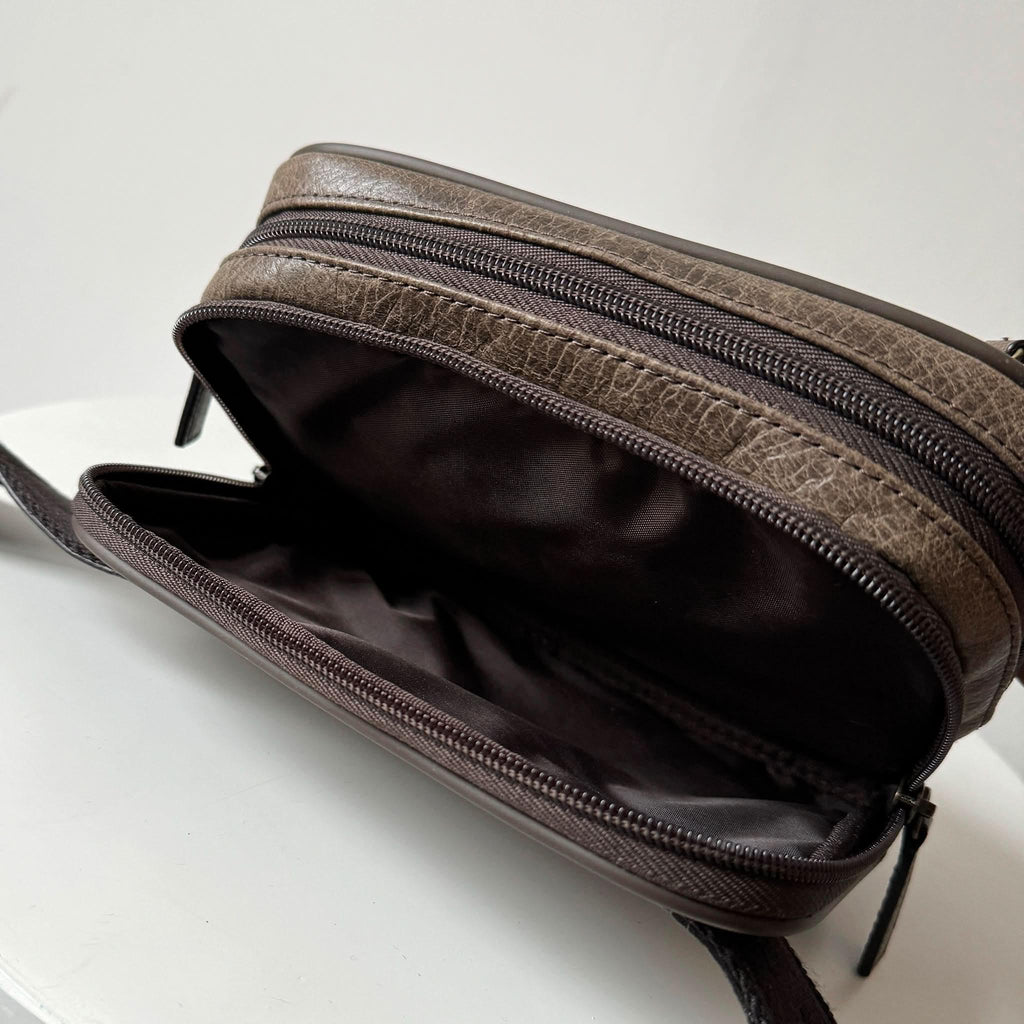 Full-Grain Crazy Horse Leather Waist Bag – Crossbody Travel Waist Pack