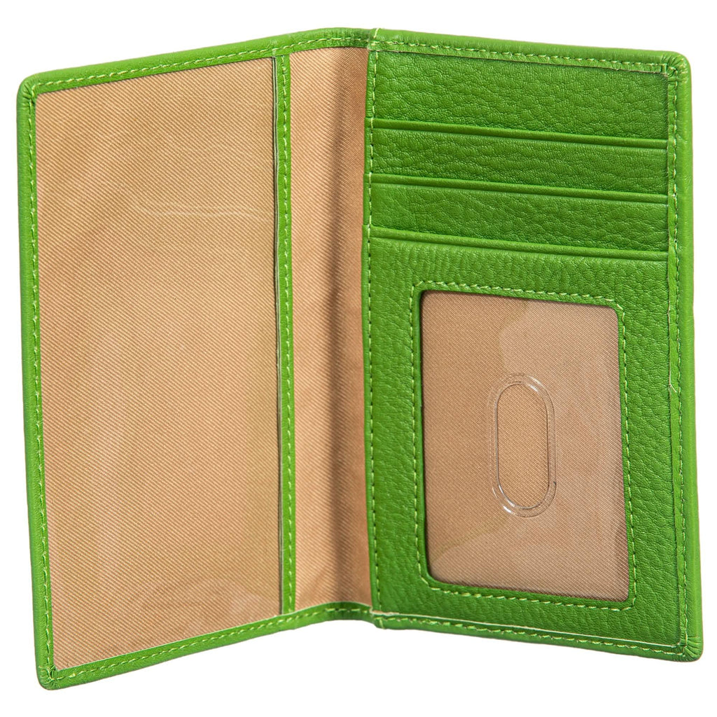 Sophia Full-Grain Leather Passport Cover with Card Slots & ID Window