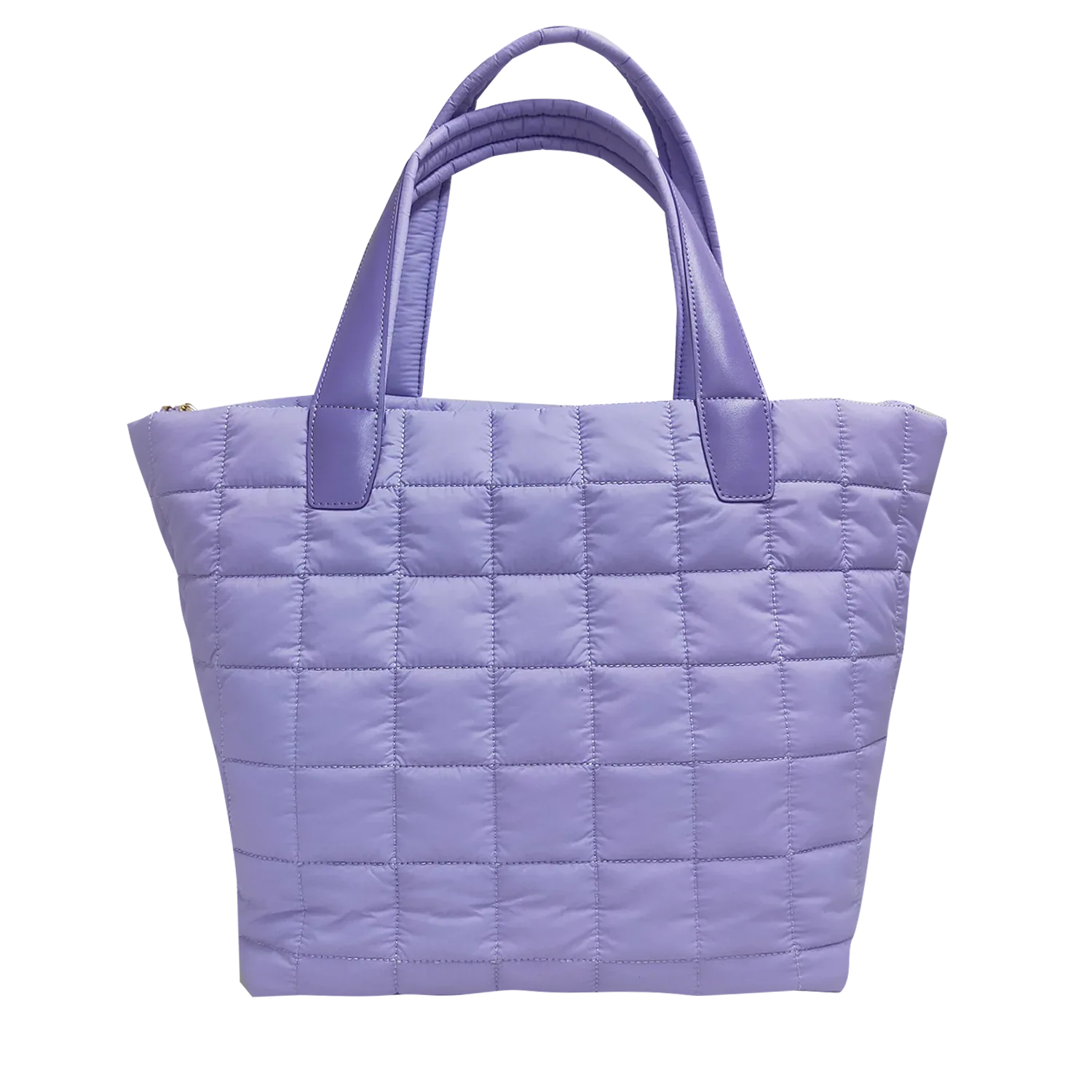 Quilted Nylon Zip-Top Tote Bag for Women – Lightweight 16″ Laptop Work & Travel Tote